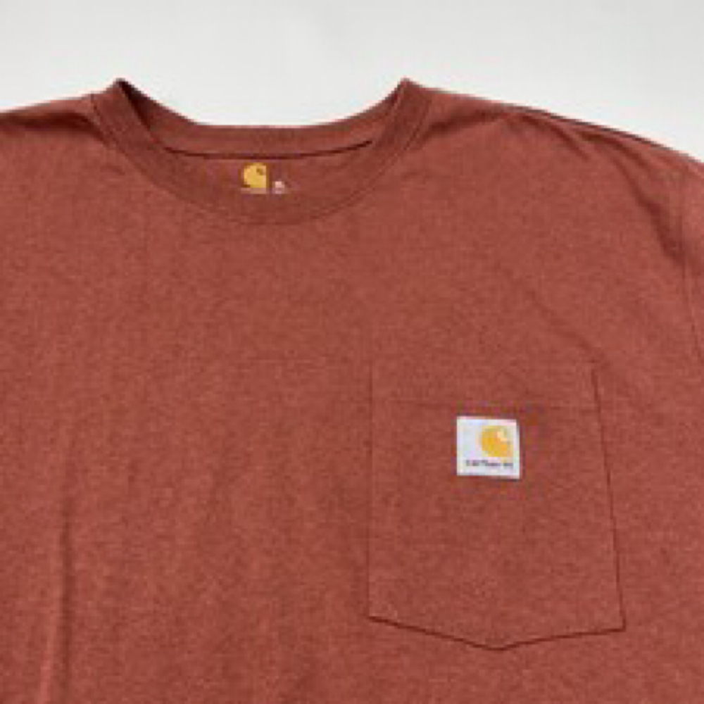 Carhartt Long Sleeve Pocket Maroon T-Shirt Sz 2XL - Picture 2 of 4